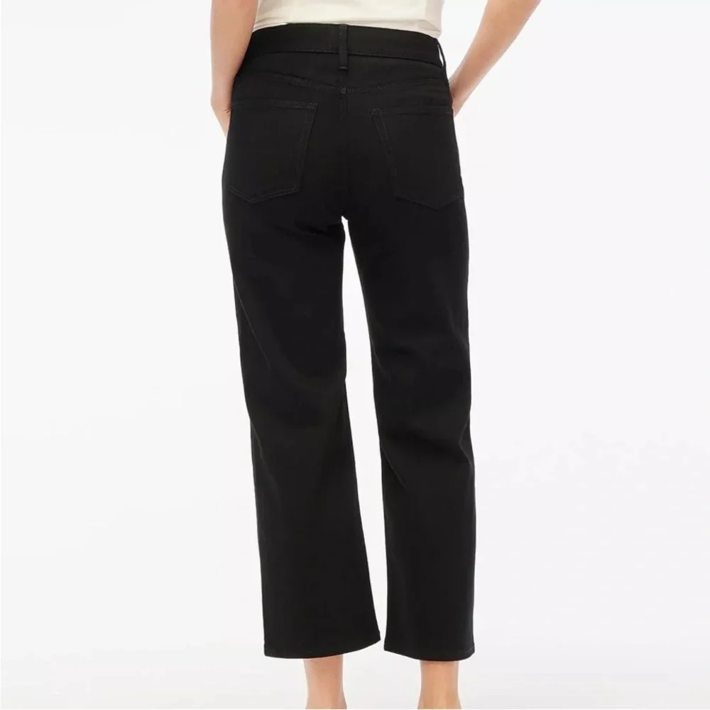 J. Crew Black Wide Leg Crop Jeans 27 Tall NWT